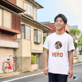 父の日 |私のヒーロー |写真とパパ Tシャツ
