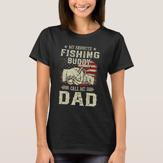 父の日 私の好きな釣り仲間 メンズ Tシャツ (正面)