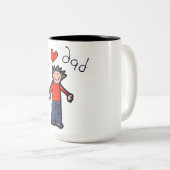 父の日"私は愛のパパ"2トンのマグカップ。 ツートーンマグカップ (正面右)