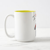 父の日"私は愛のパパ"2トンのマグカップ。ツートーン ツートーンマグカップ (左)