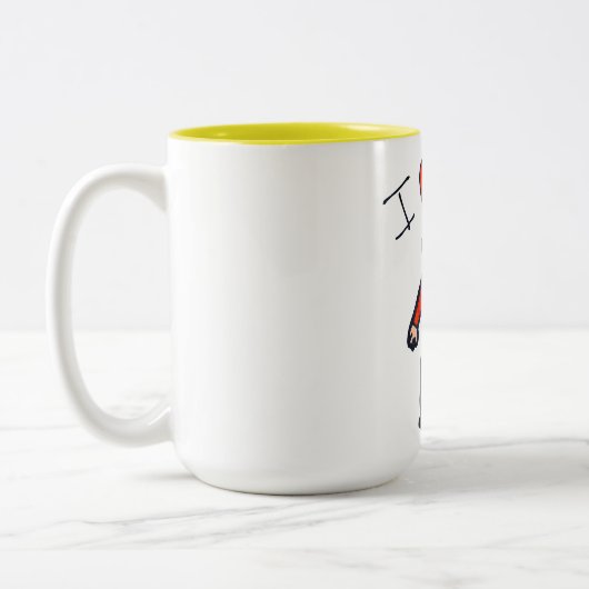 父の日"私は愛のパパ"2トンのマグカップ。ツートーン ツートーンマグカップ (左)