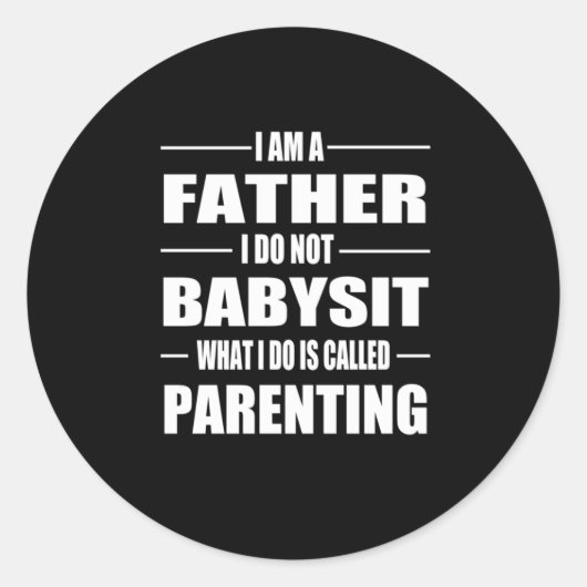 父の日 |私は父である ラウンドシール (正面)