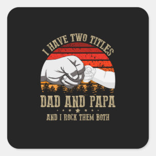 父の日 私は2つのタイトルパパとPapaを持っている スクエアシール