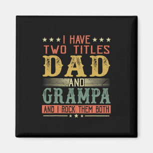 父の日 私は2タイトルのパパとGrampa マグネット