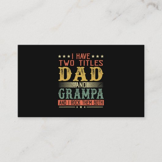 父の日 |私は2タイトルのパパとGrampa 名刺 (正面)