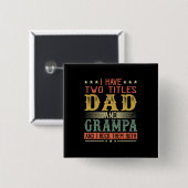 父の日 |私は2タイトルのパパとGrampa 缶バッジ (正面&裏面)