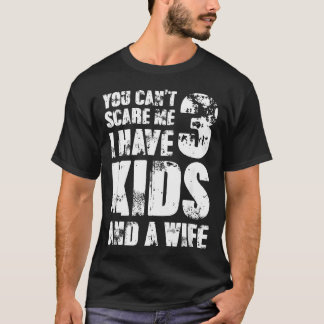 父の日 私は3人に守られているから怖くない Tシャツ