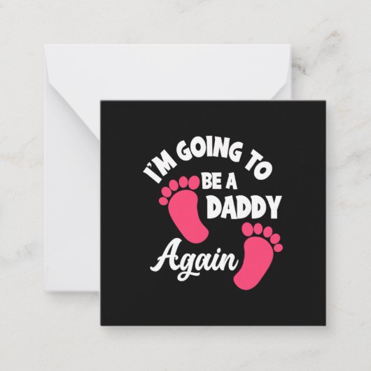 父の日 | 私またパパになるんだ ノートカード (正面)