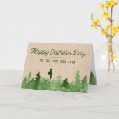 父の日 |緑の水彩林 カード (黄色い花)