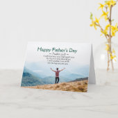 父の日，聖書の感動的詩篇32:8 カード (黄色い花)