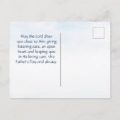 父の日，聖書の感動的詩篇32:8 ポストカード (裏面)