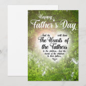 父の日 聖書 マラキ書 4:6 「彼(父)は、多くの人を正義に導き、彼らが主に立ち返るようにする。」 シーズンカード (正面/裏面)