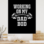 父の日 |自分のパパBodの作業 ポスター (キッチン)