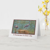 父の日、記憶で、Sandhillクレーン カード (黄色い花)