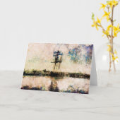 父の日，誕生日カード，船舶，海洋アートカード カード (黄色い花)