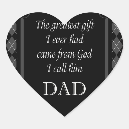 父の日 – 誕生日「もっとも偉大ギフトI」 ハートシール (正面)