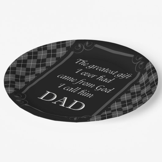 父の日 – 誕生日「もっとも偉大ギフトI」 ペーパープレート (アングル)