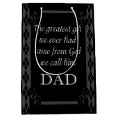 父の日 – 誕生日「もっとも偉大ギフトWe」 ミディアムペーパーバッグ (正面)