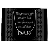 父の日 – 誕生日「もっとも偉大ギフトWe」 ラージペーパーバッグ (裏面)