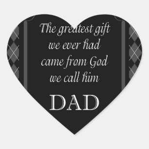 父の日-誕生日"最も素晴らしいギフト私達" ハートシール