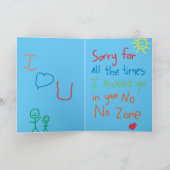 父の日: 謝罪 カード (内部)