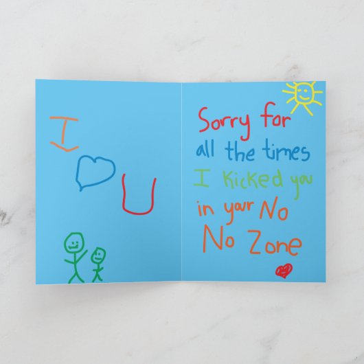 父の日: 謝罪 カード (内部)