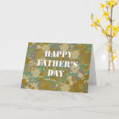 父の日 – 軍隊 カード (黄色い花)