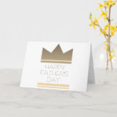 父の日、金ゴールド王モダン王冠 カード (黄色い花)