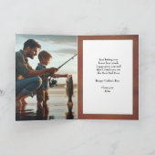 父の日 / 釣りをするパパの休日 カード (内部)