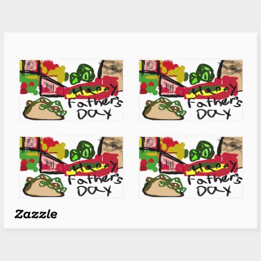 父の日 長方形シール (シート)