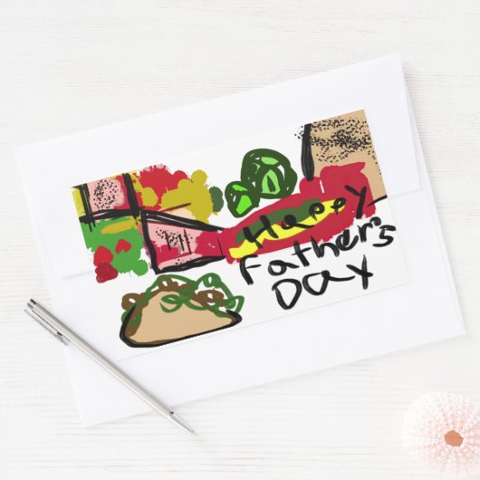 父の日 長方形シール (封筒)