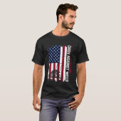 父の日+雑草に反対するお父さん+パパのためのおもしろ愛国デザイン Tシャツ (正面フル)