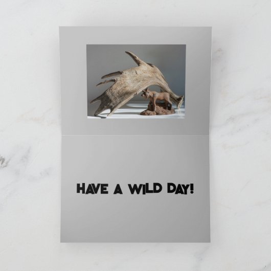 父の日 面白い ムースの角 ファン アノニムース サンキューカード (内部)