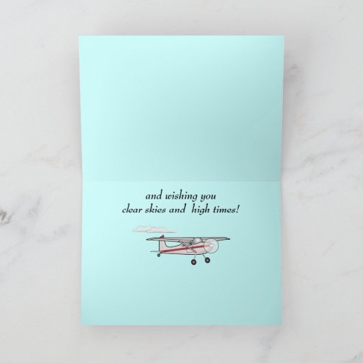 父の日：飛行機 カード (内部)