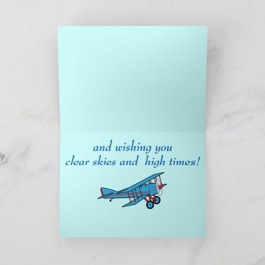 父の日：飛行機 カード (内部)