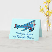 父の日：飛行機 カード (黄色い花)