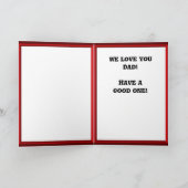 父の日 – 魚釣りが飛ぶ カード (内部)