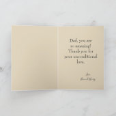 『父の日、鹿の頭と矢の写真』 カード (内部)