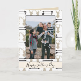 『父の日、鹿の頭と矢の写真』 カード