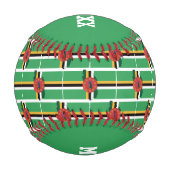 父の日#1ナンバー1パパドミニカ国旗 野球ボール (裏面)