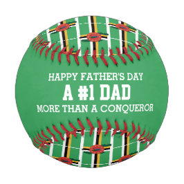 父の日#1ナンバー1パパドミニカ国旗 野球ボール