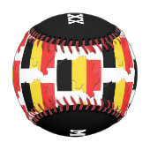 父の日#1ナンバー1パパベルギー国旗 野球ボール (裏面)