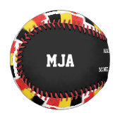 父の日#1ナンバー1パパベルギー国旗 野球ボール (正面左)