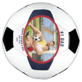 父の日#1パパパーソナライズされた サッカーボール (回転)