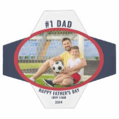 父の日#1パパパーソナライズされた サッカーボール (フラット)