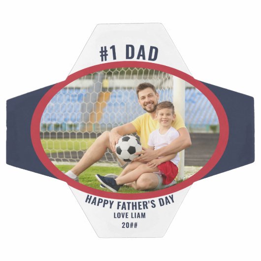 父の日#1パパパーソナライズされた サッカーボール (フラット)