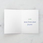 父の日#1パパ子の名前おもしろい カード (内部)