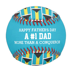 父の日#1番号1パパバハマ国旗 野球ボール