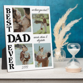父の日 4枚フォトコラージュ Best Dad Ever フォトプラーク