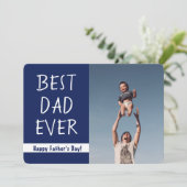 父の日 BEST DAD EVER カスタムフォト サンキューカード (スタンド正面)